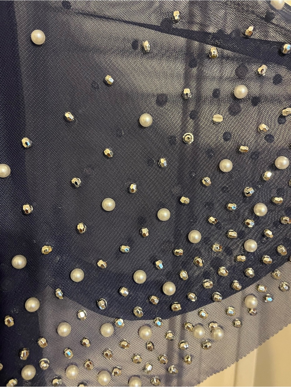 NWT ALEX EVENINGS Flutter Sleeve Long Mother of The Bride Ruched Beaded Sz 16 - Picture 5 of 6